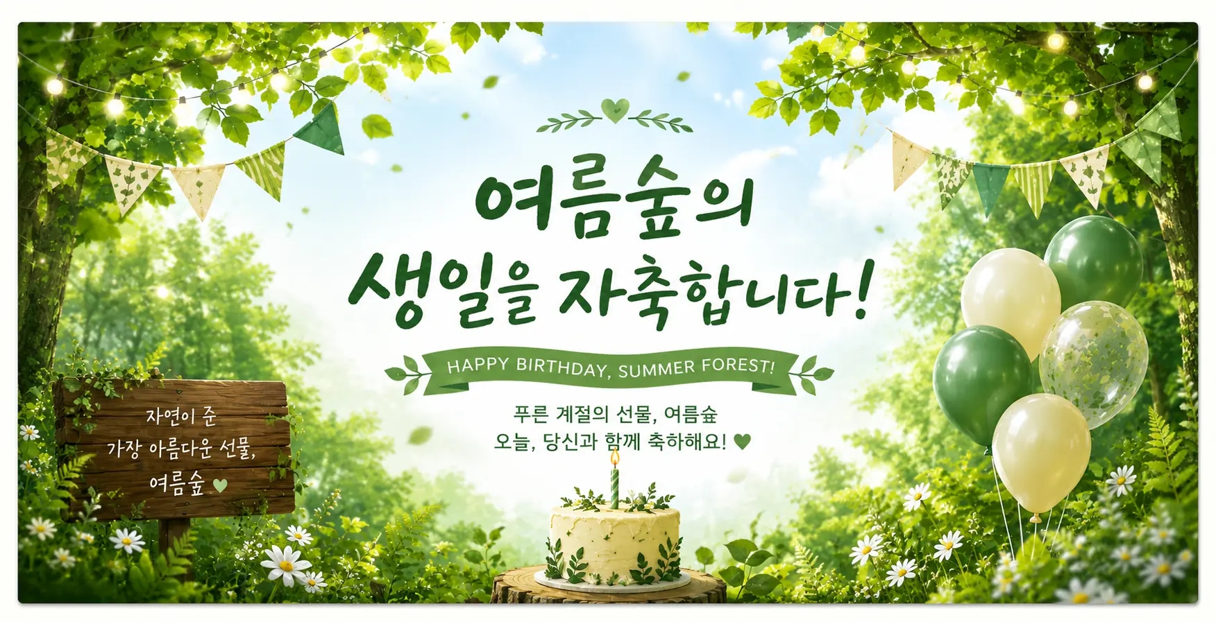 여름숲의
생일을 자축합니다. (여름숲)