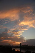 천호대교 위에서 찍은 노을 풍경